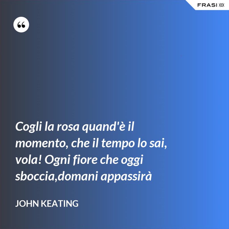 Cogli La Rosa Quando è Il Momento