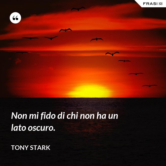 Non mi fido di chi non ha un lato oscuro. - Tony Stark