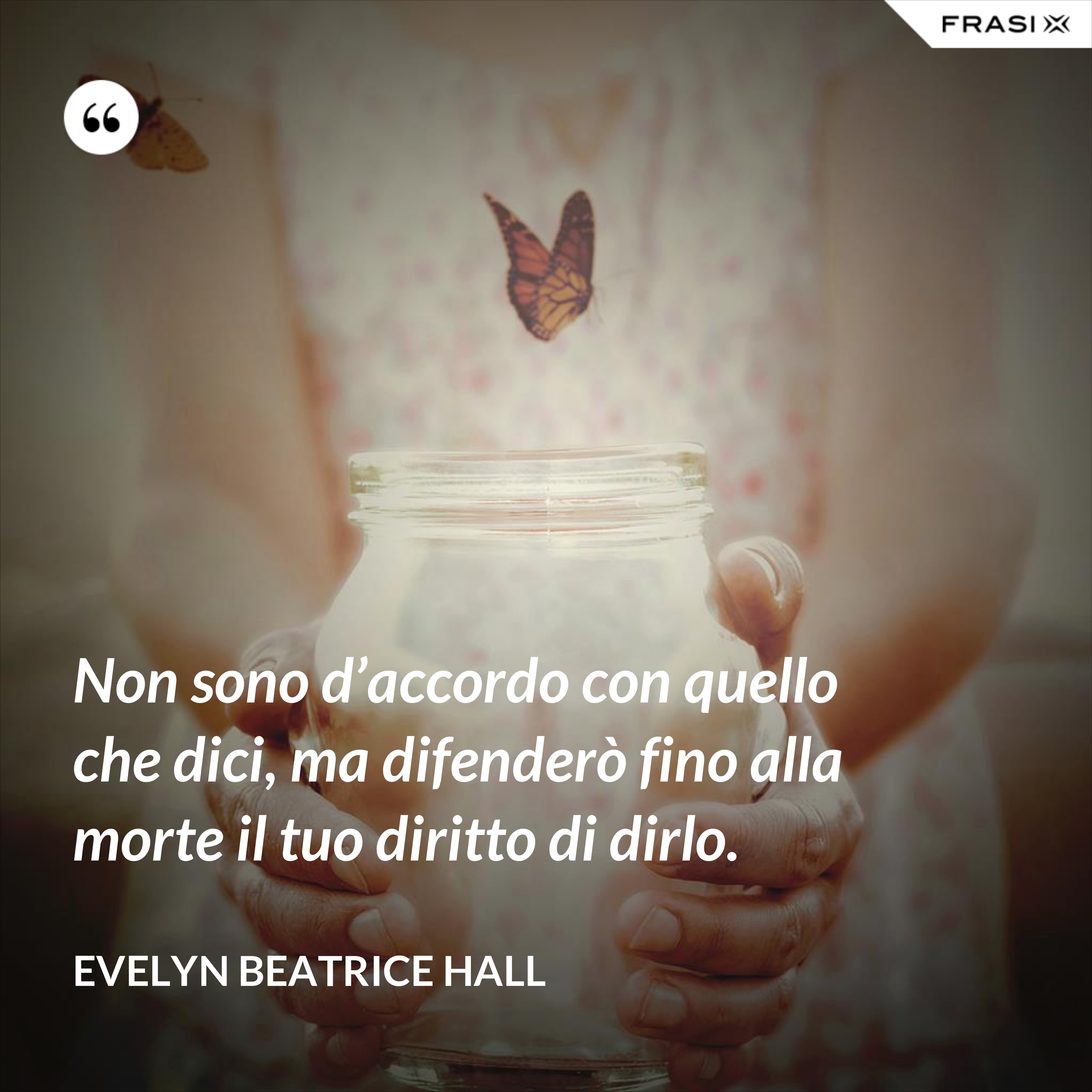 Non sono d’accordo con quello che