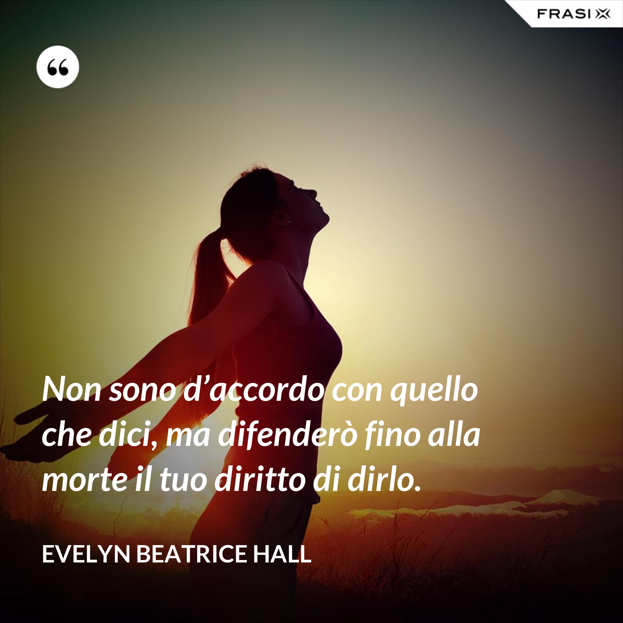 Non sono d’accordo con quello che