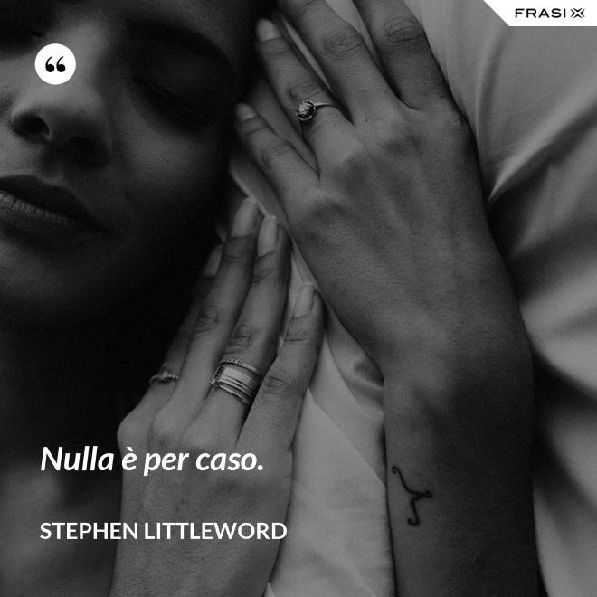 Nulla è per caso. - Stephen Littleword