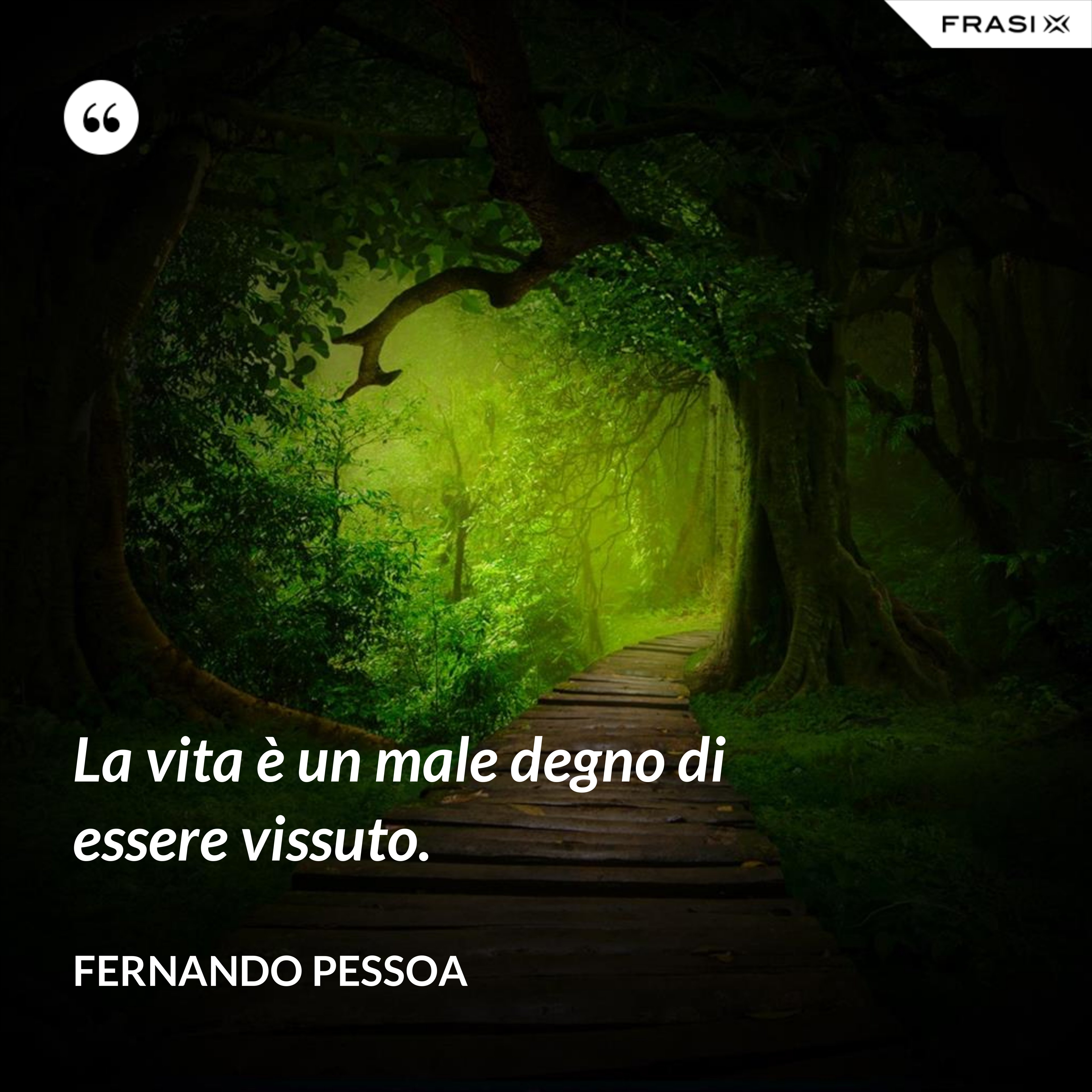 La vita è un male degno di essere vissuto. - Fernando Pessoa