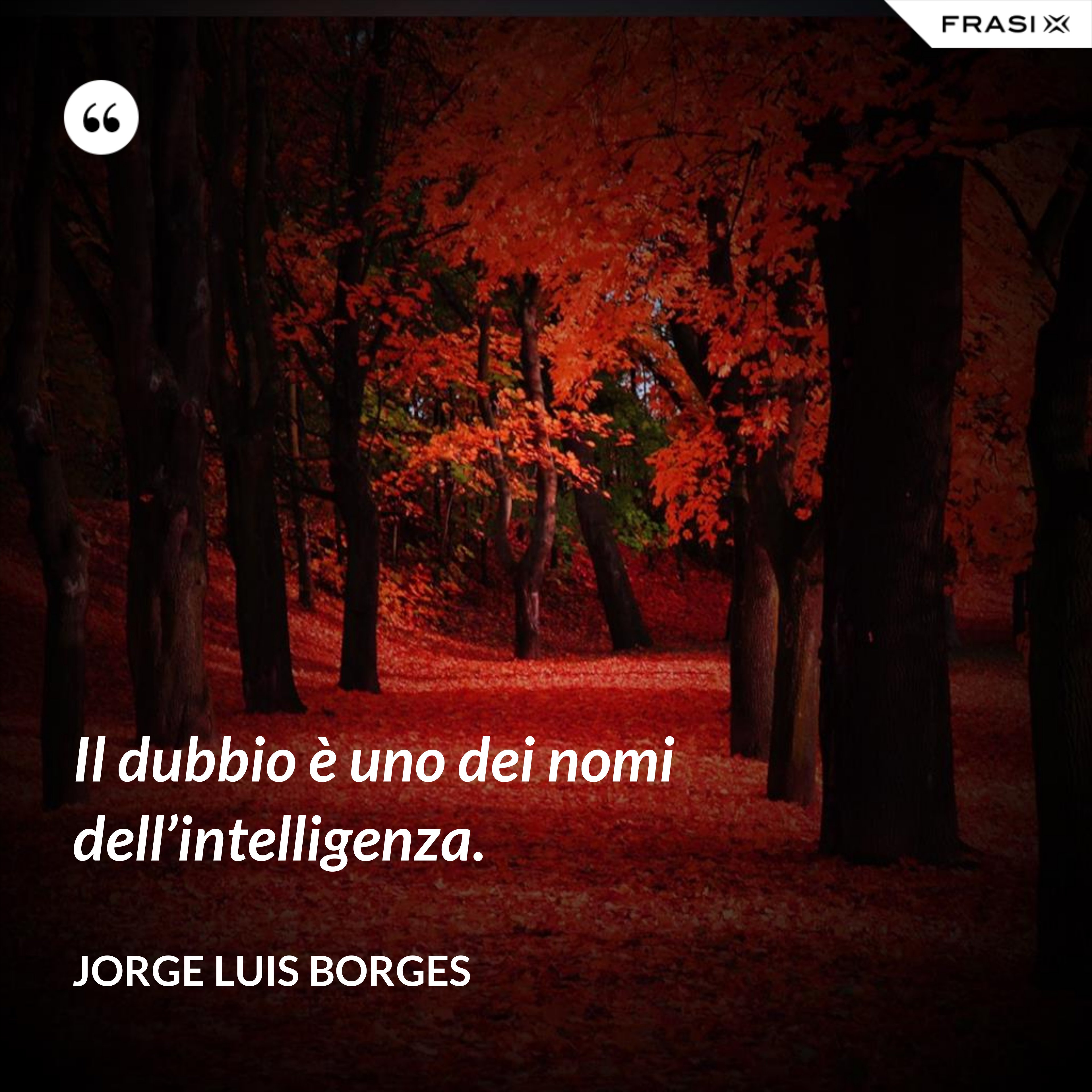 Il dubbio è uno dei nomi dell’intelligenza. - Jorge Luis Borges