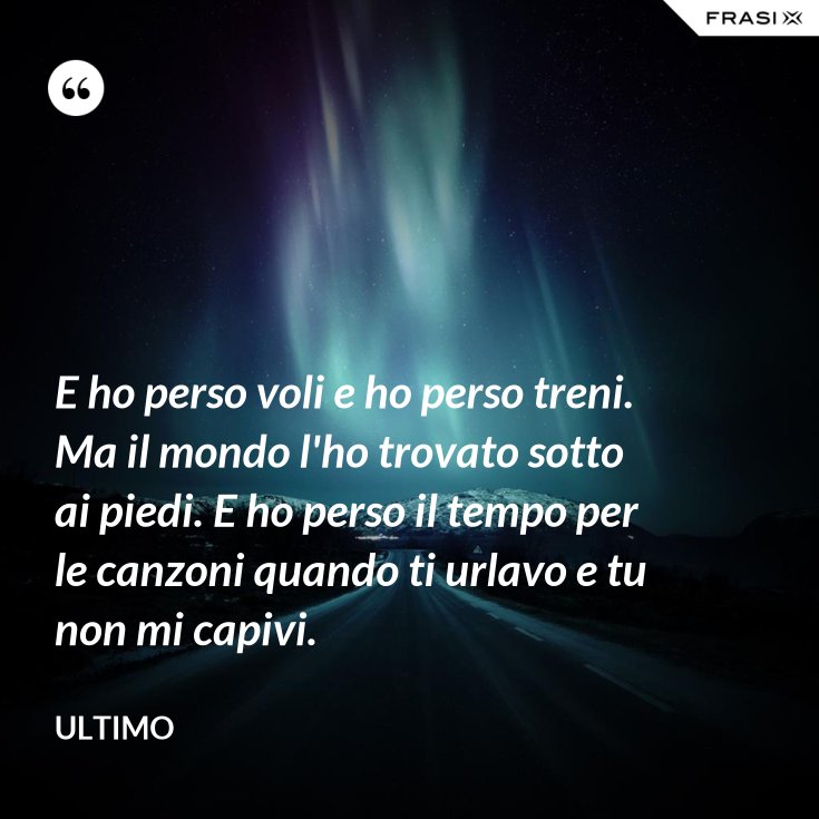 Ho Perso Voli Ho Perso Treni Testo