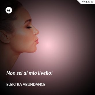 Non sei al mio livello! - Elektra Abundance
