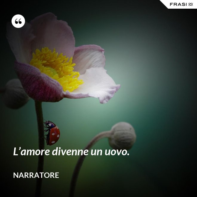 L’amore divenne un uovo. - Narratore