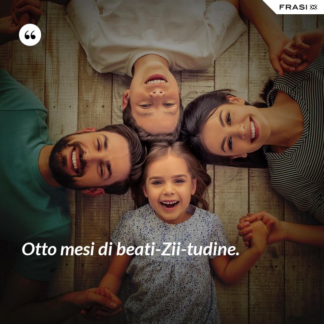 Otto mesi di beati-Zii-tudine. - Anonimo
