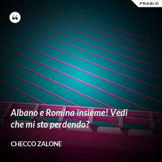 Albano e Romina insieme! Vedi che mi sto perdendo? - Checco Zalone