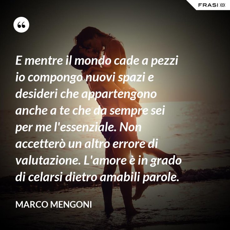 E mentre il mondo cade a