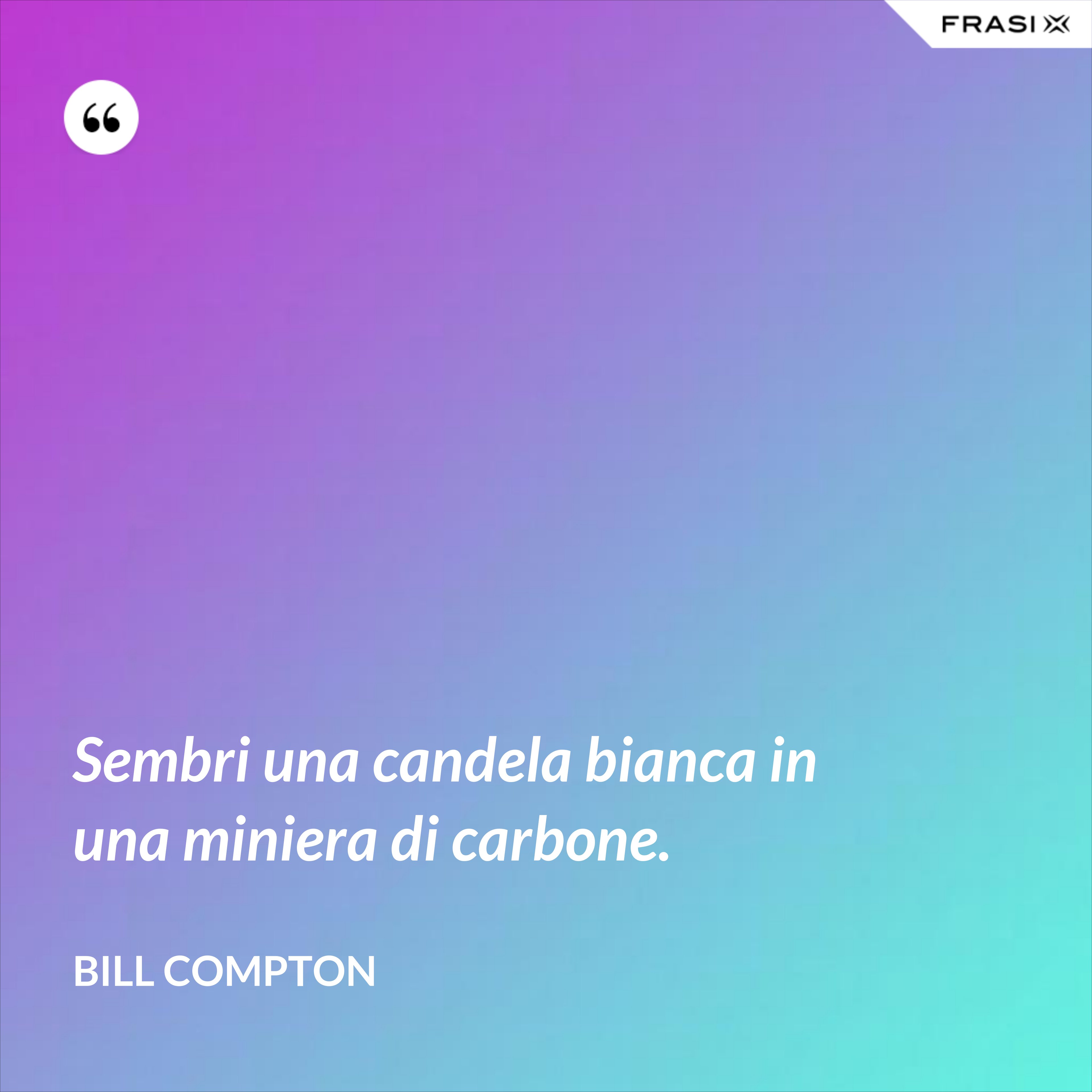 Sembri una candela bianca in una miniera di carbone. - Bill Compton