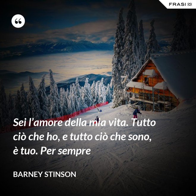 Sei l’amore della mia vita. Tutto ciò che ho, e tutto ciò che sono, è tuo. Per sempre - Barney Stinson