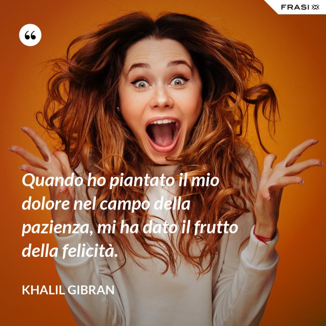 Quando ho piantato il mio dolore nel campo della pazienza, mi ha dato il frutto della felicità. - Khalil Gibran
