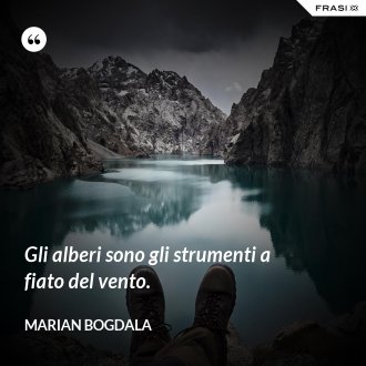 Gli alberi sono gli strumenti a fiato del vento. - Marian Bogdala