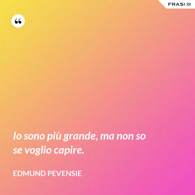 Io sono più grande, ma non so se voglio capire. - Edmund Pevensie