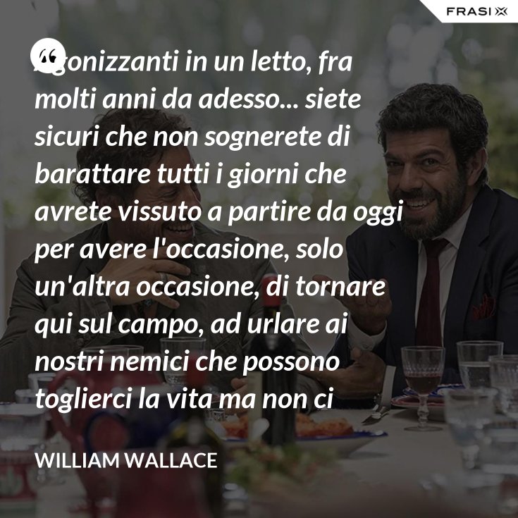 Agonizzanti in un letto, fra molti anni da adesso... siete ...