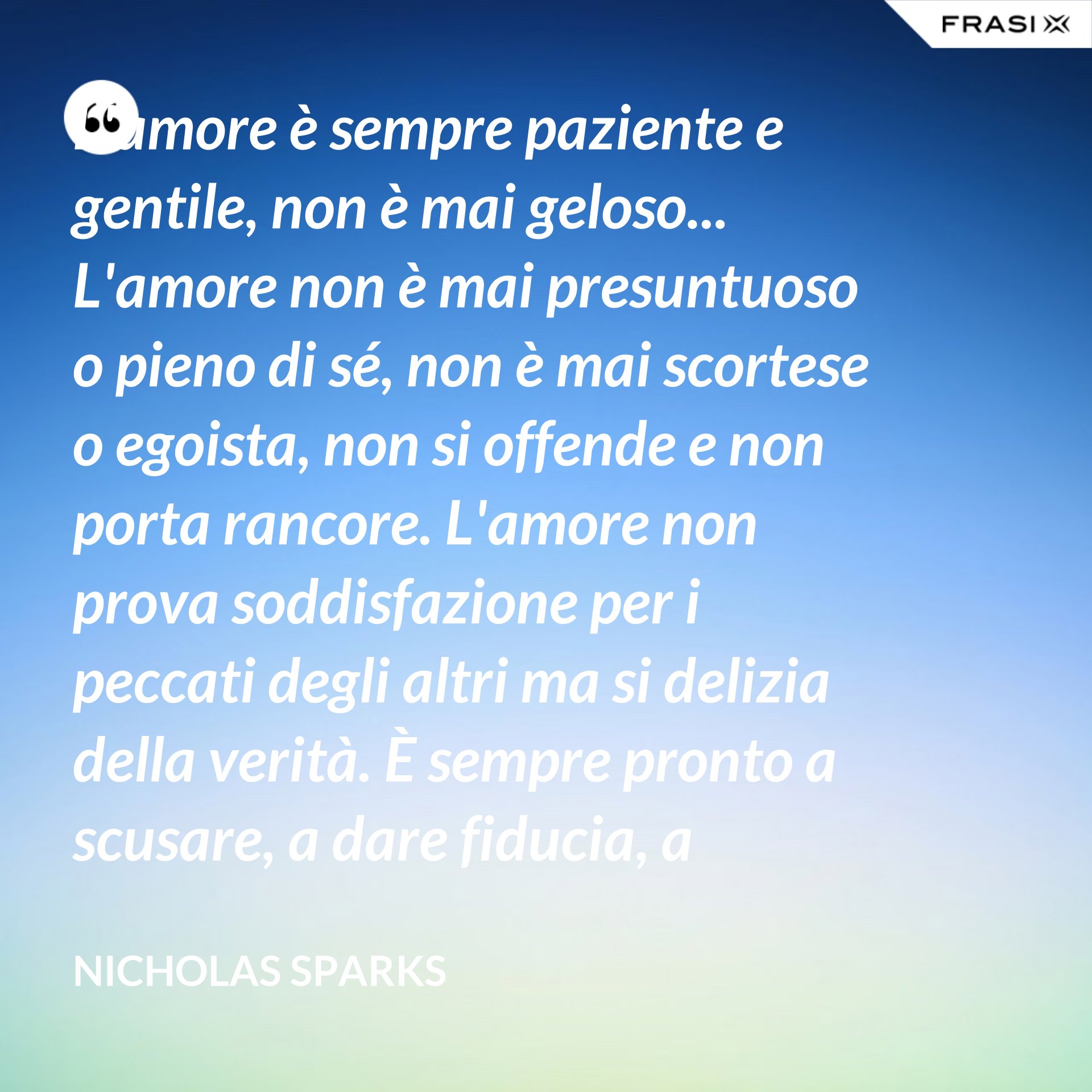 L Amore è Sempre Paziente E Gentile