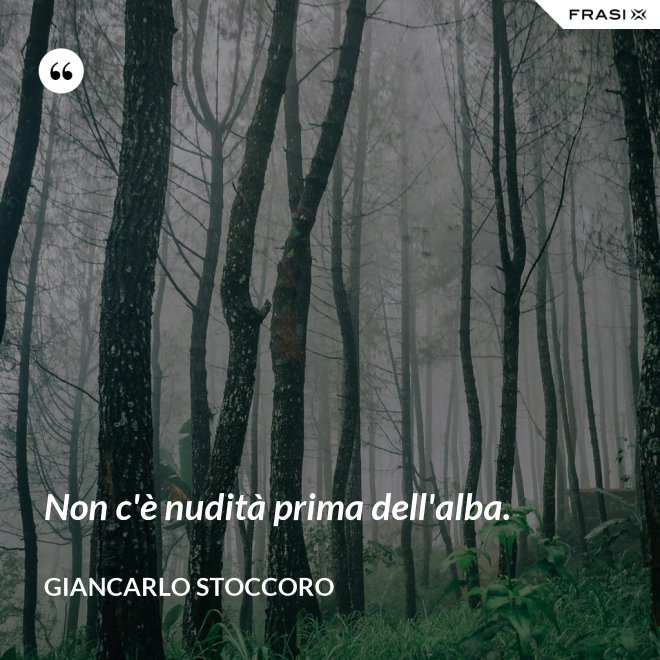 Non c'è nudità prima dell'alba. - Giancarlo Stoccoro