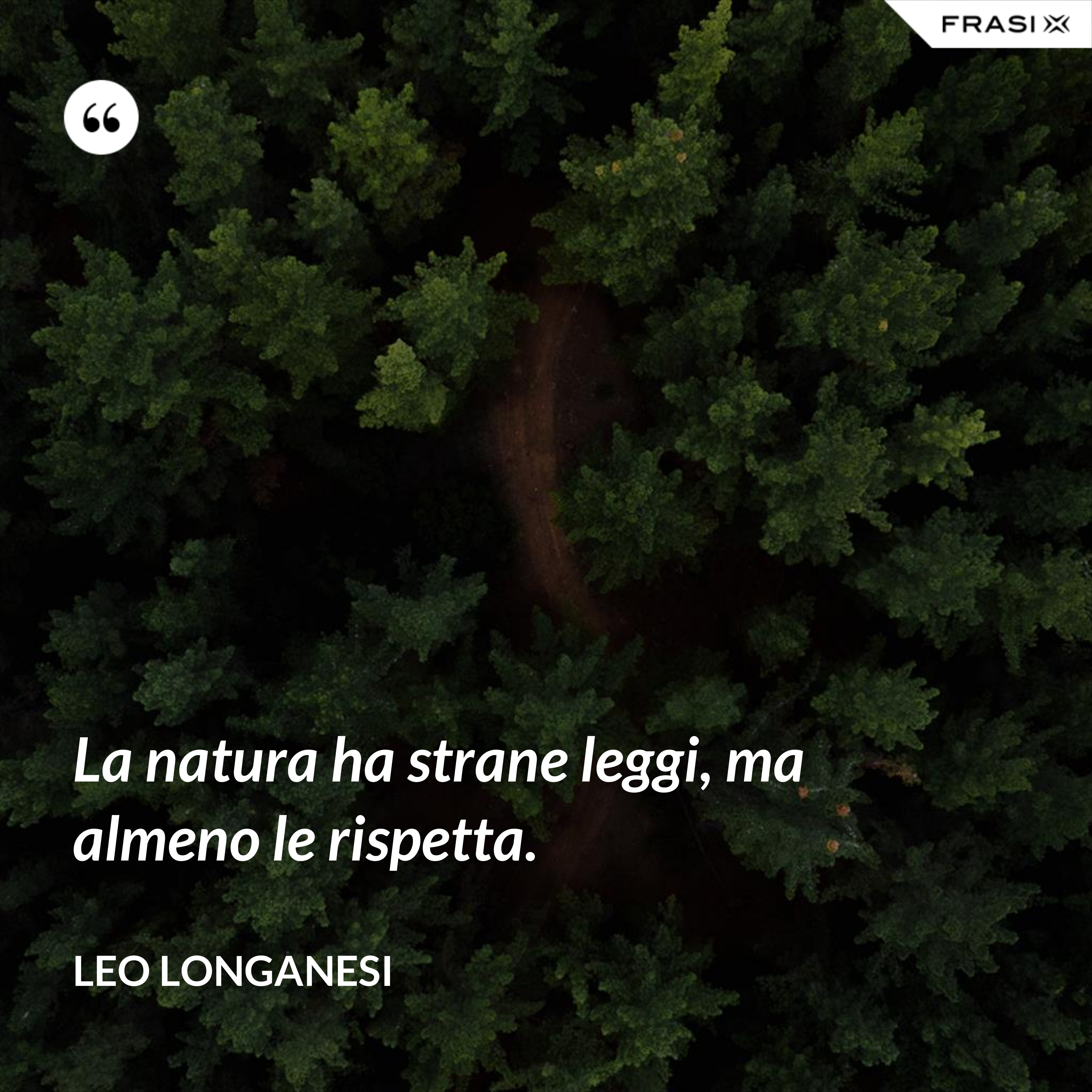 La natura ha strane leggi, ma almeno le rispetta. - Leo Longanesi