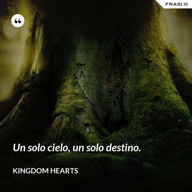 Un solo cielo, un solo destino. - Kingdom Hearts