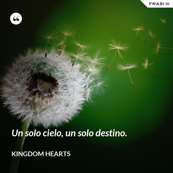 Un solo cielo, un solo destino. - Kingdom Hearts