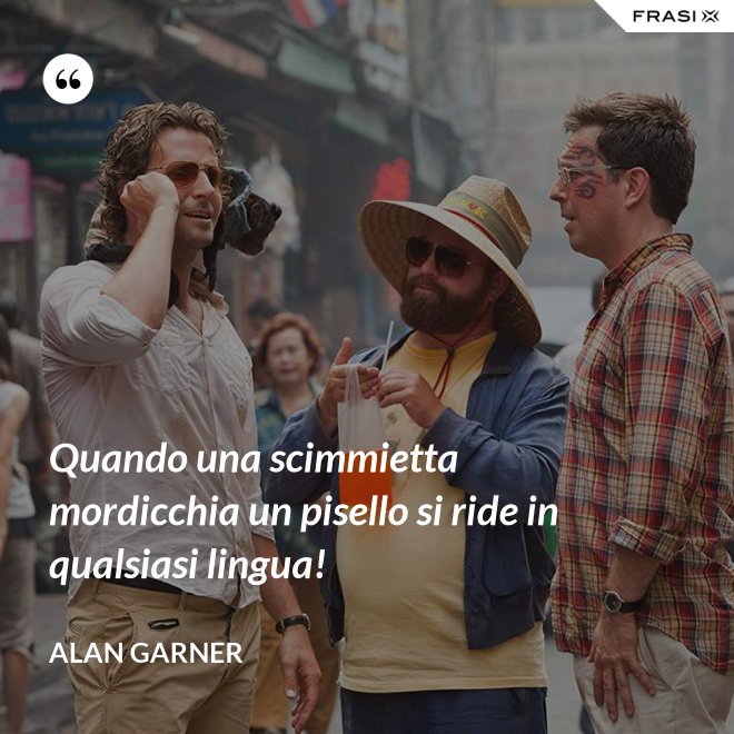 Quando una scimmietta mordicchia un pisello si ride in qualsiasi lingua! - Alan Garner