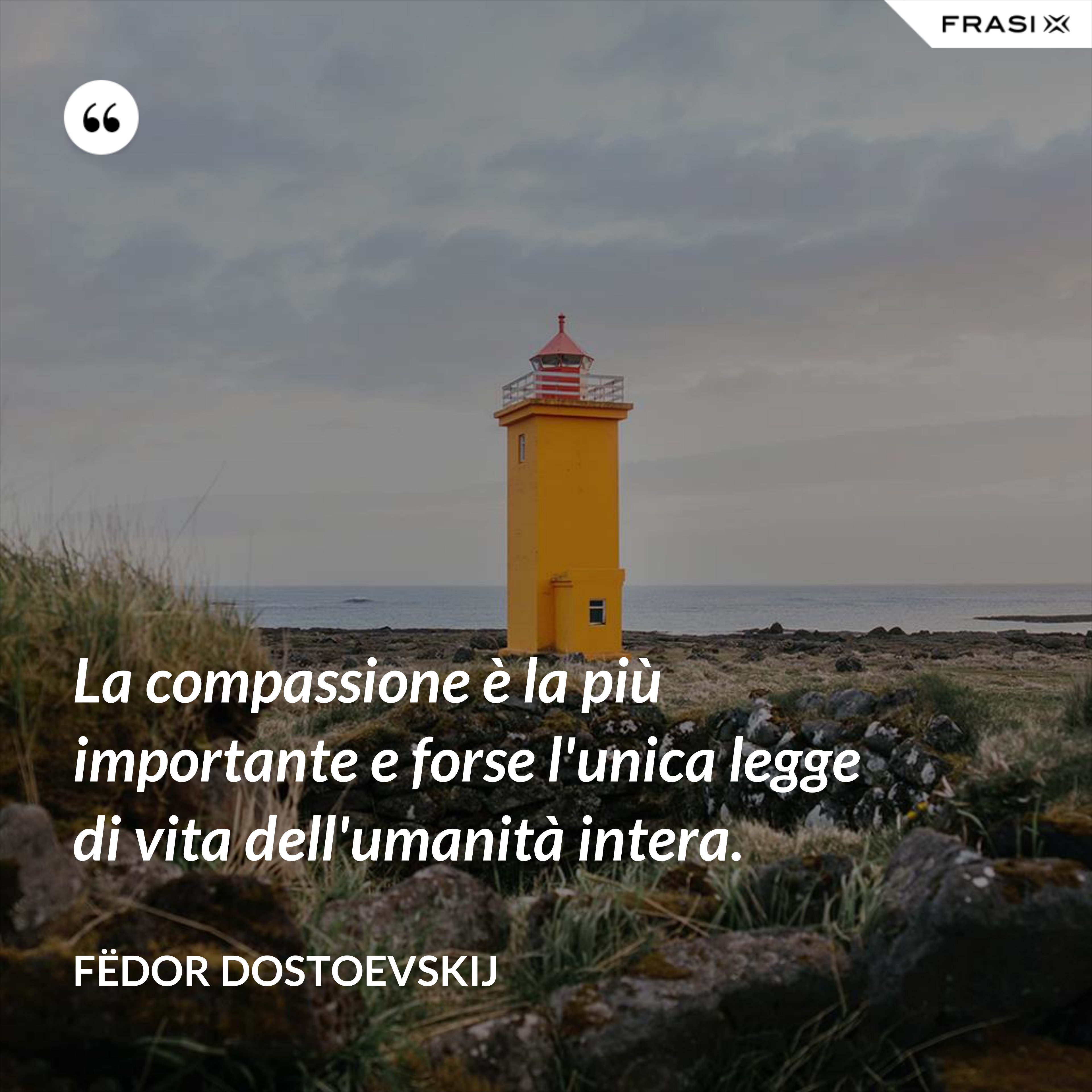 La compassione è la più importante e forse l'unica legge di vita dell'umanità intera. - Fëdor Dostoevskij