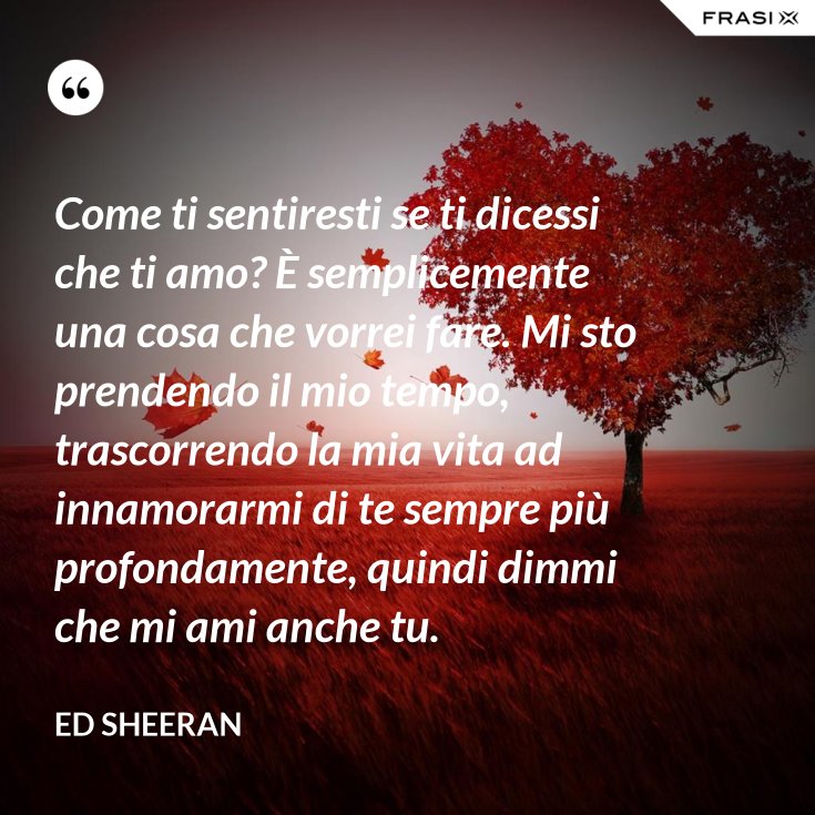 E Se Ti Dicessi Che Mi Sto Innamorando Di Te