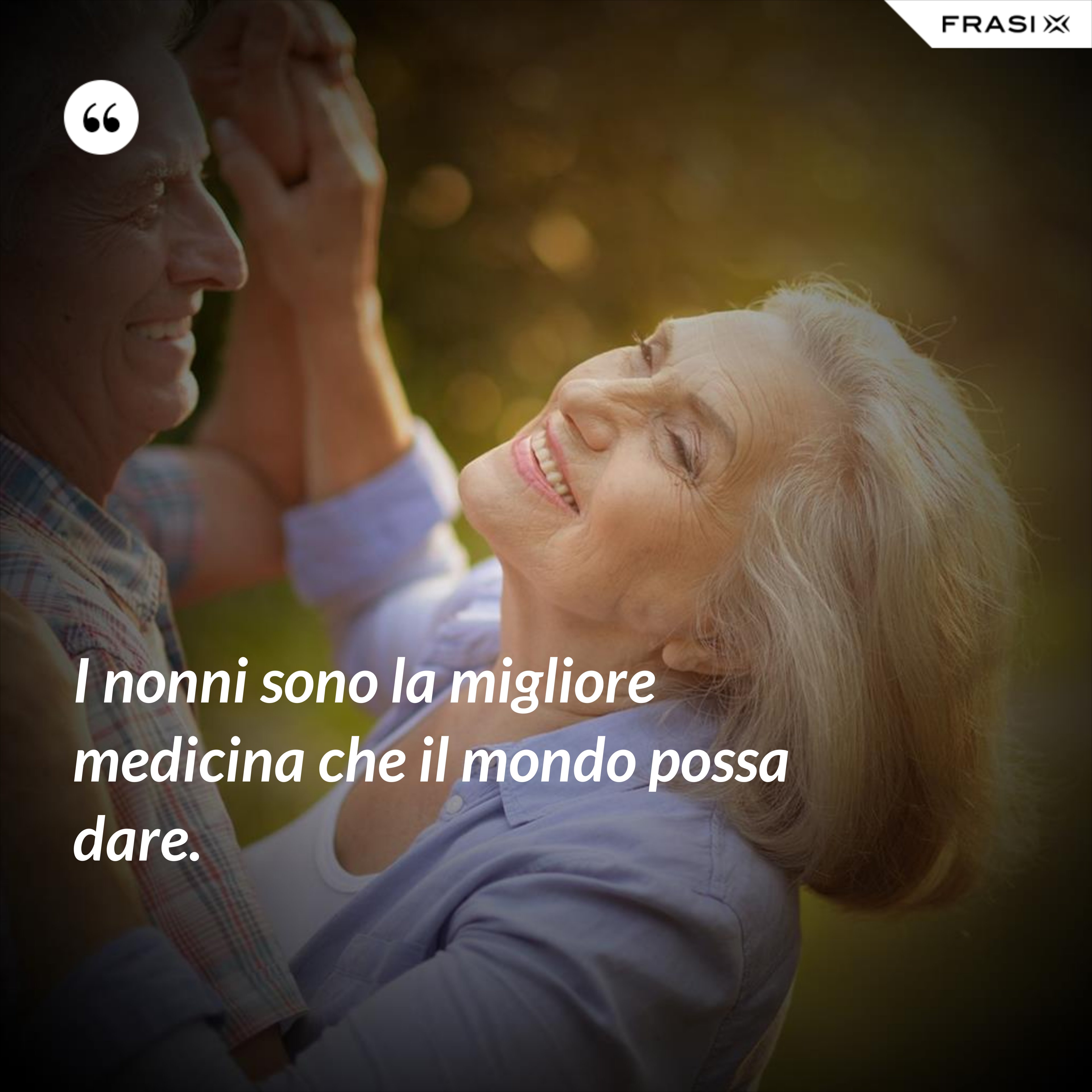 I nonni sono la migliore medicina che il mondo possa dare. - Anonimo