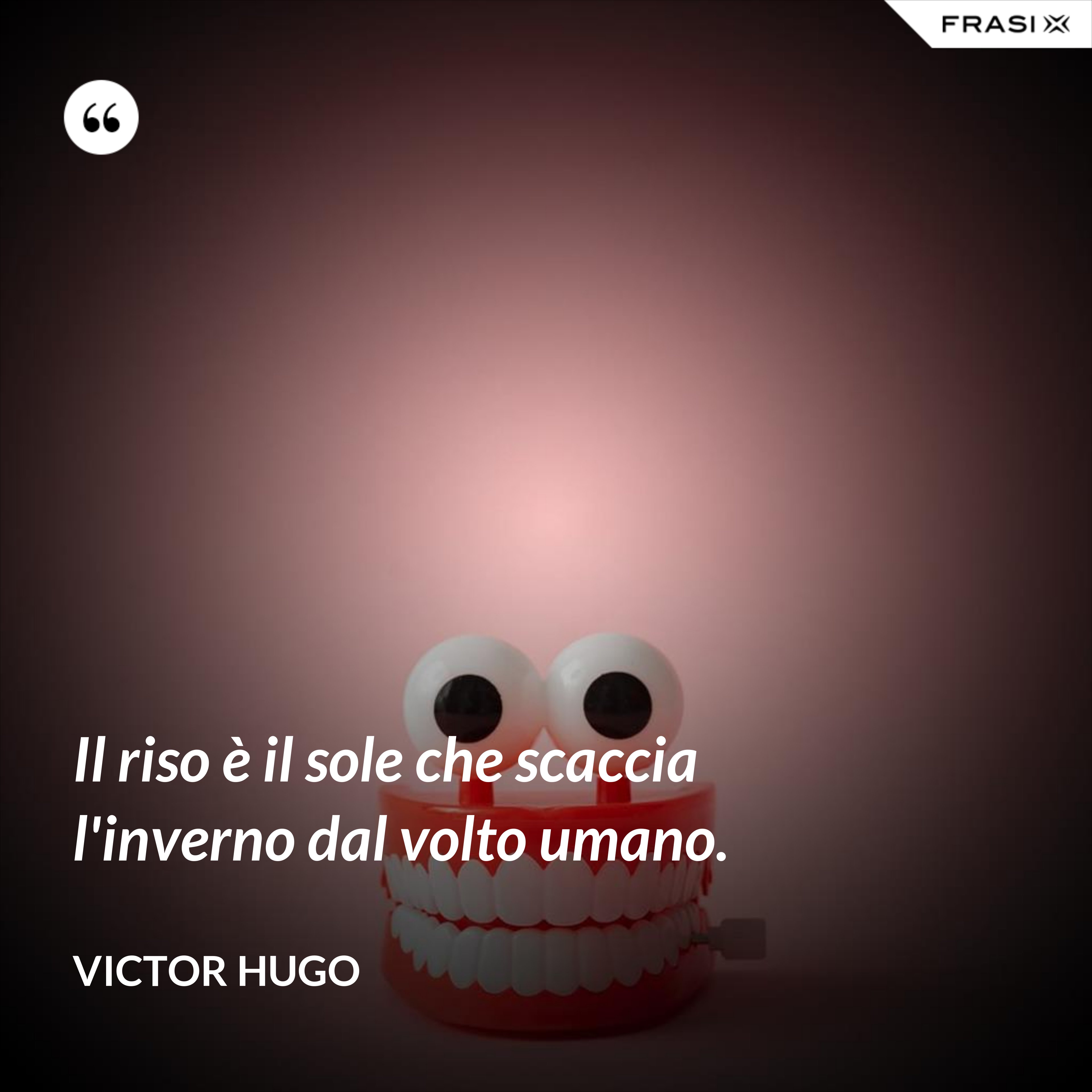 Il riso è il sole che scaccia l'inverno dal volto umano. - Victor Hugo