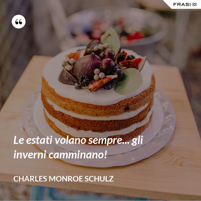 Le estati volano sempre... gli inverni camminano! - Charles Monroe Schulz