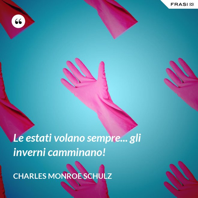 Le estati volano sempre... gli inverni camminano! - Charles Monroe Schulz