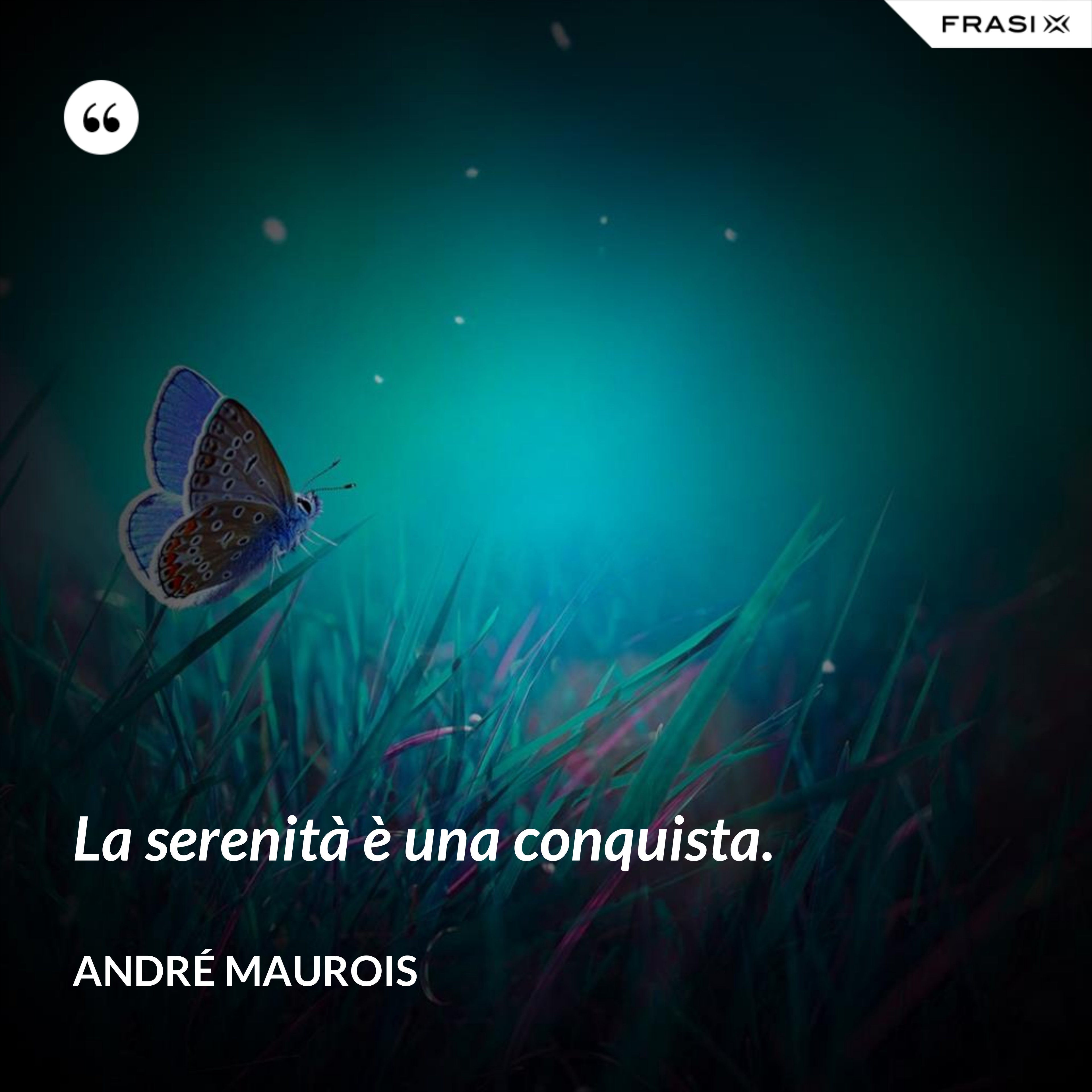 La serenità è una conquista. - André Maurois