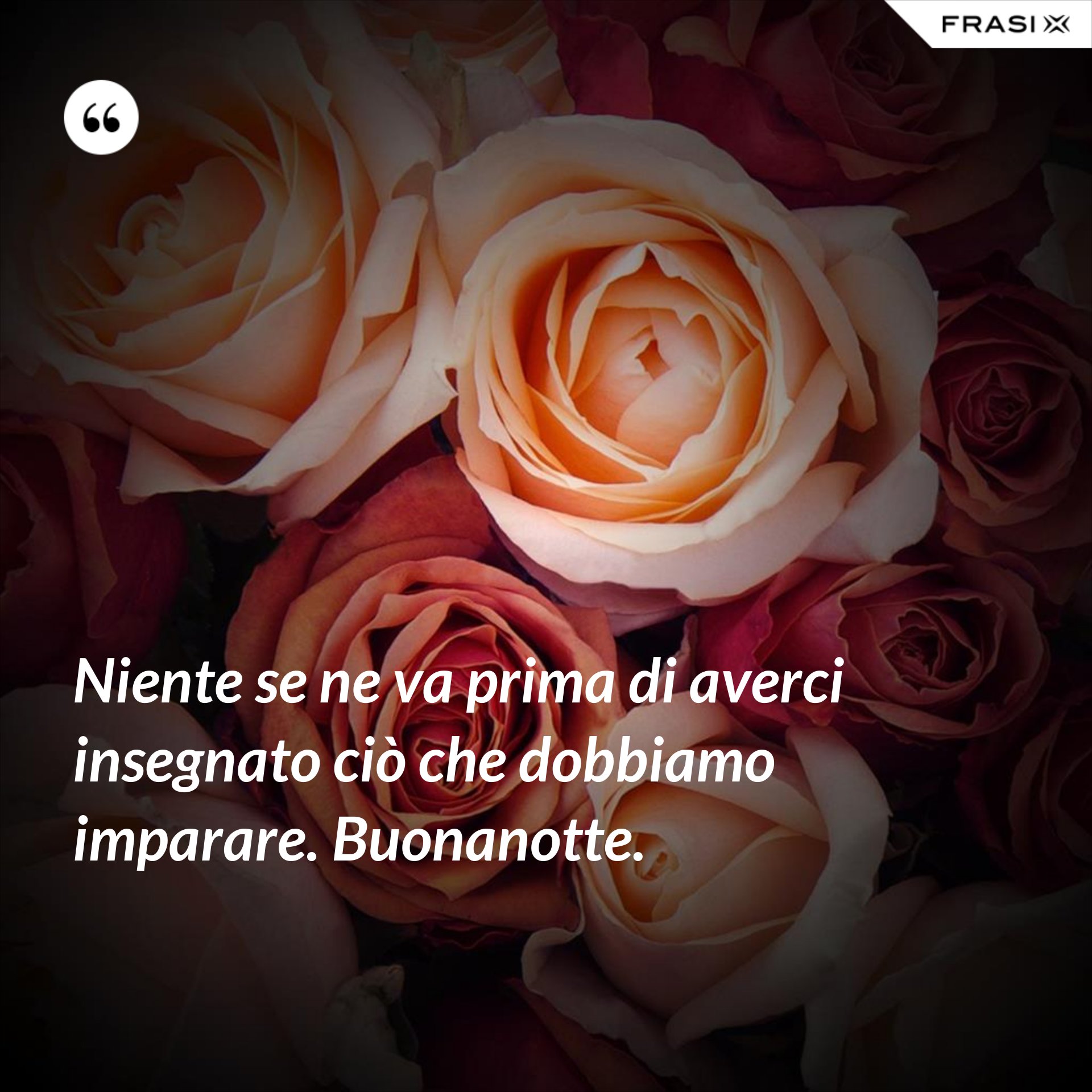Niente Se Ne Va Prima Di Averci Insegnato