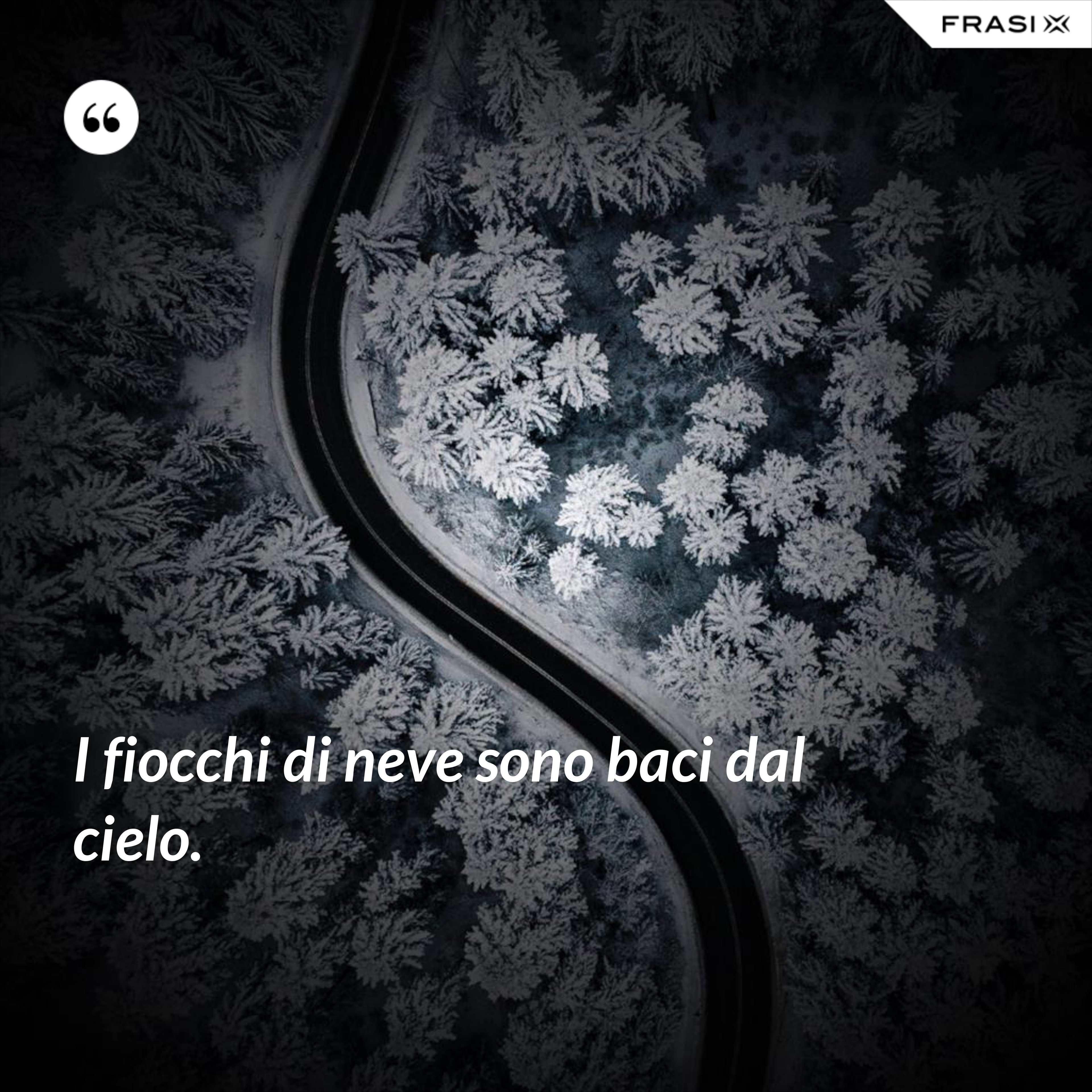 I fiocchi di neve sono baci dal cielo.