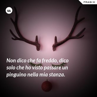 Non dico che fa freddo, dico solo che ho visto passare un pinguino nella mia stanza. - Anonimo