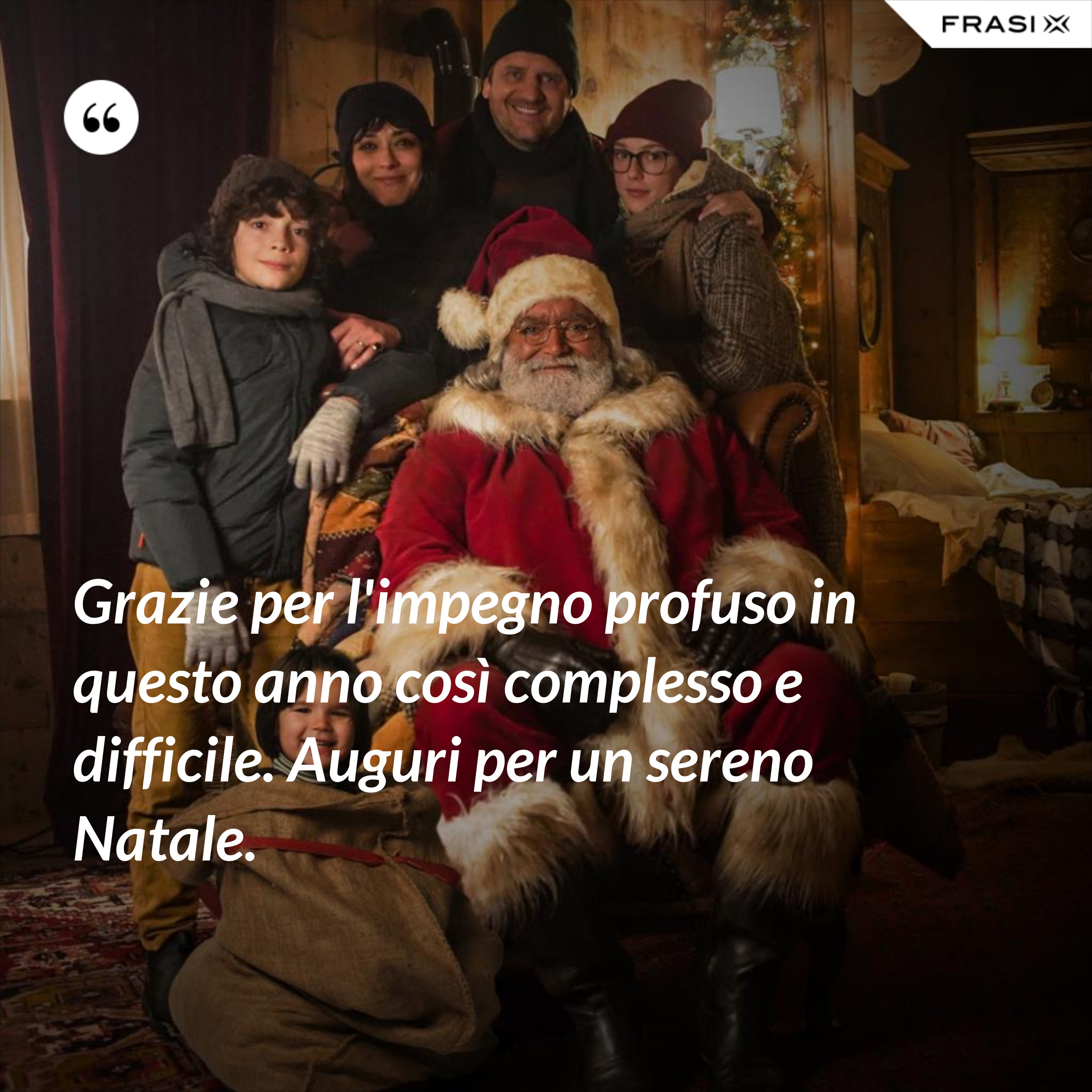 Grazie per l'impegno profuso in questo anno così complesso e difficile. Auguri per un sereno Natale. - Anonimo