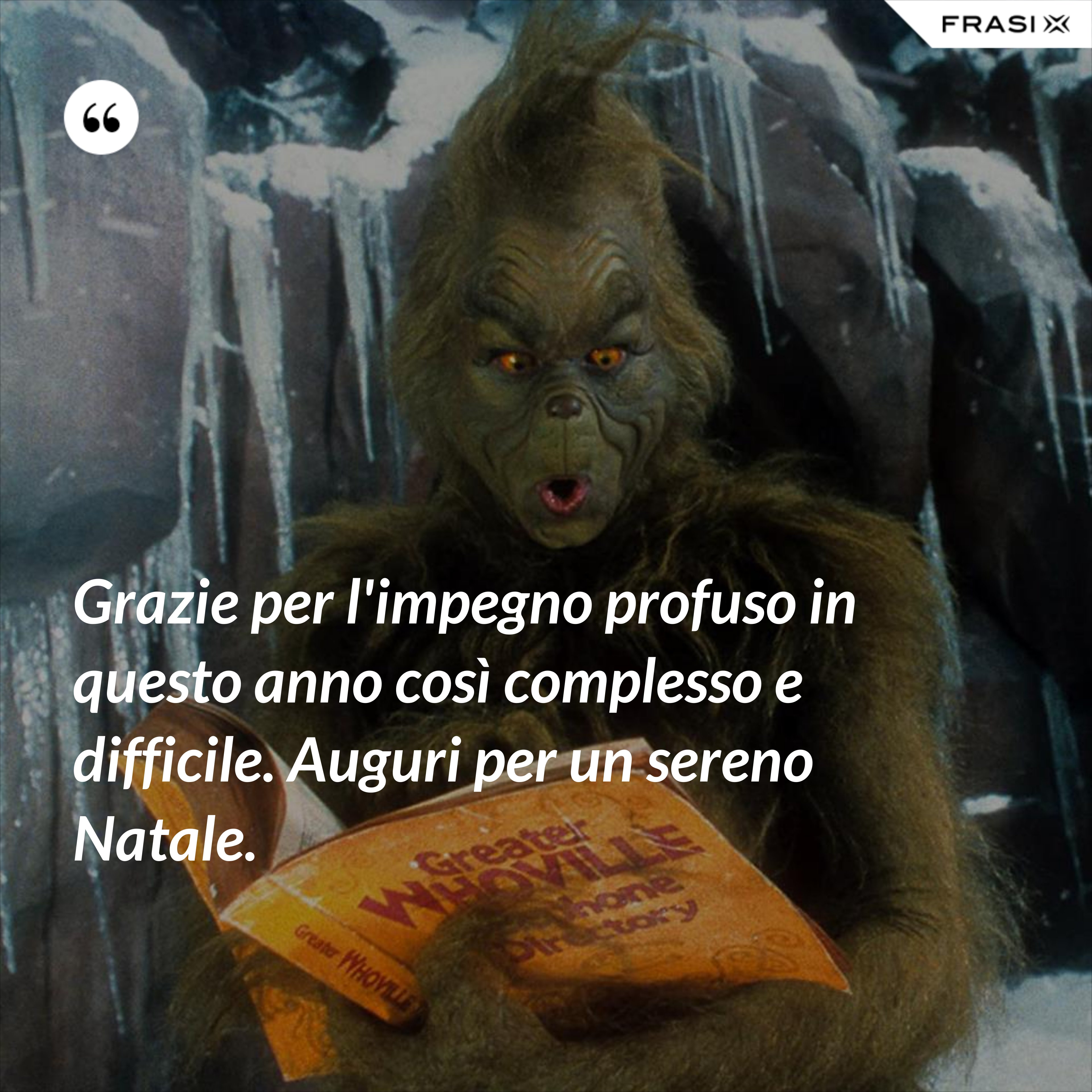 Grazie per l'impegno profuso in questo anno così complesso e difficile. Auguri per un sereno Natale. - Anonimo