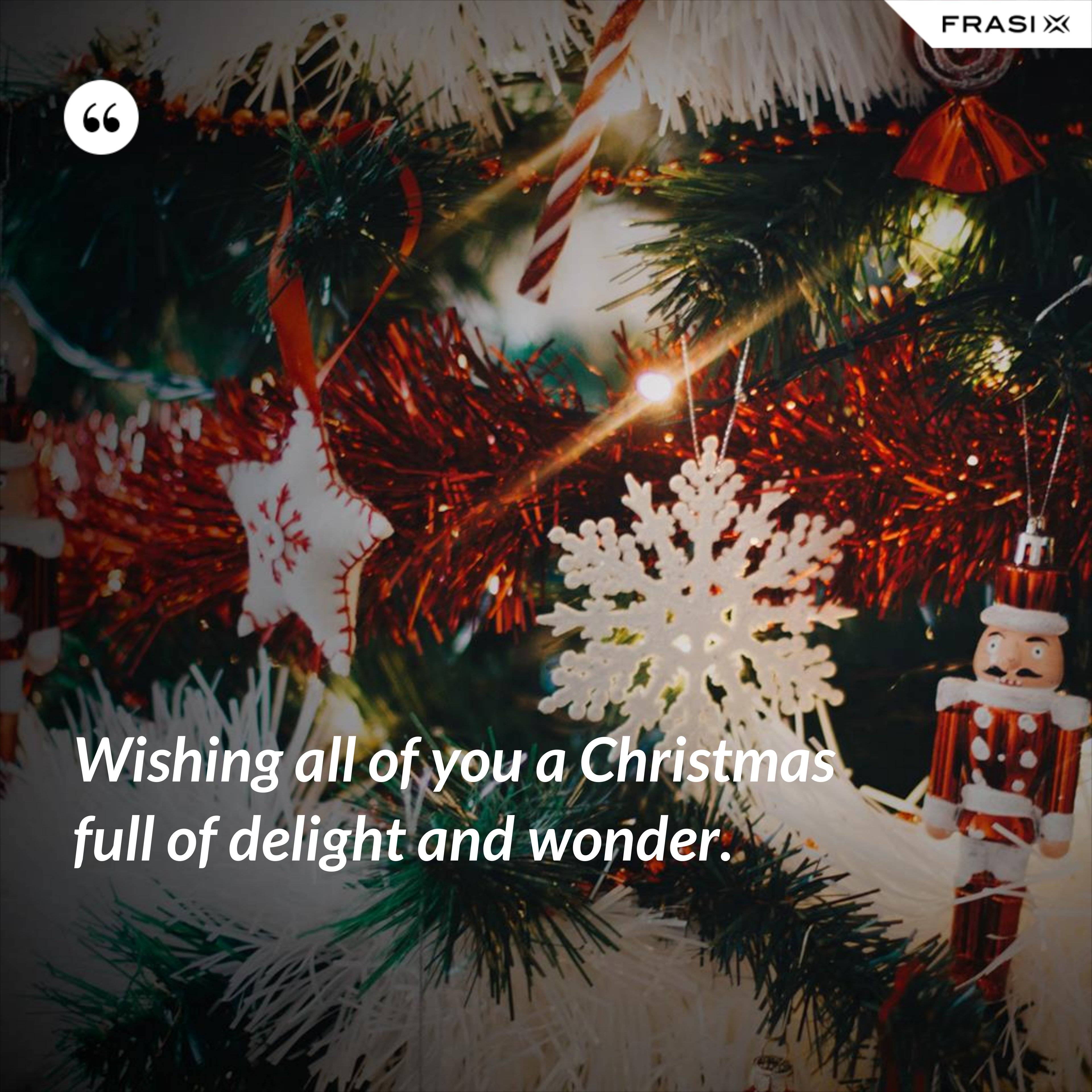 Wishing all of you a Christmas full of delight and wonder. - Anonimo