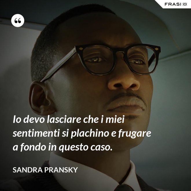 Io devo lasciare che i miei sentimenti si plachino e frugare a fondo in questo caso. - Sandra Pransky
