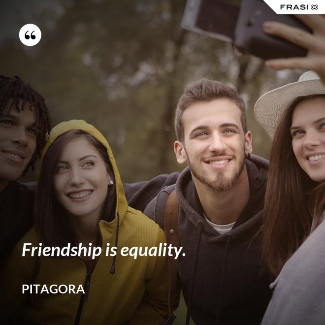 Friendship is equality. - Pitagora