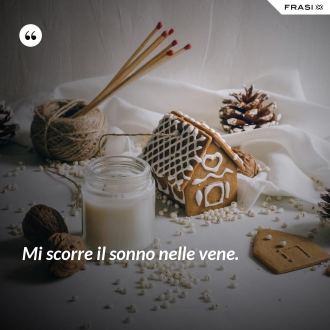 Mi scorre il sonno nelle vene. - Anonimo