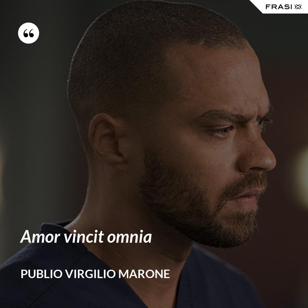 Amor Vincit Omnia Traduzione In Italiano