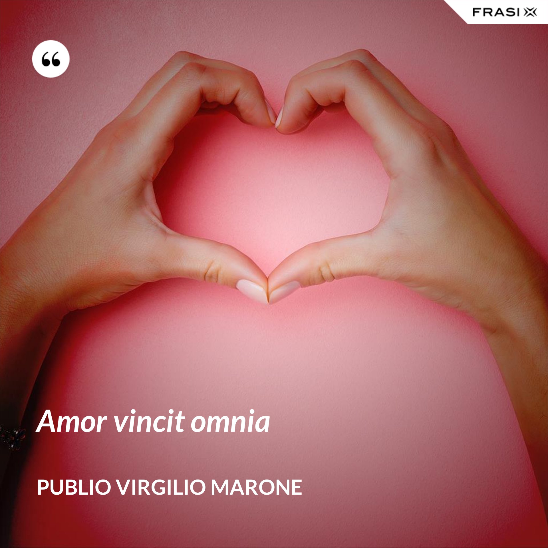 Amor Vincit Omnia Traduzione In Italiano