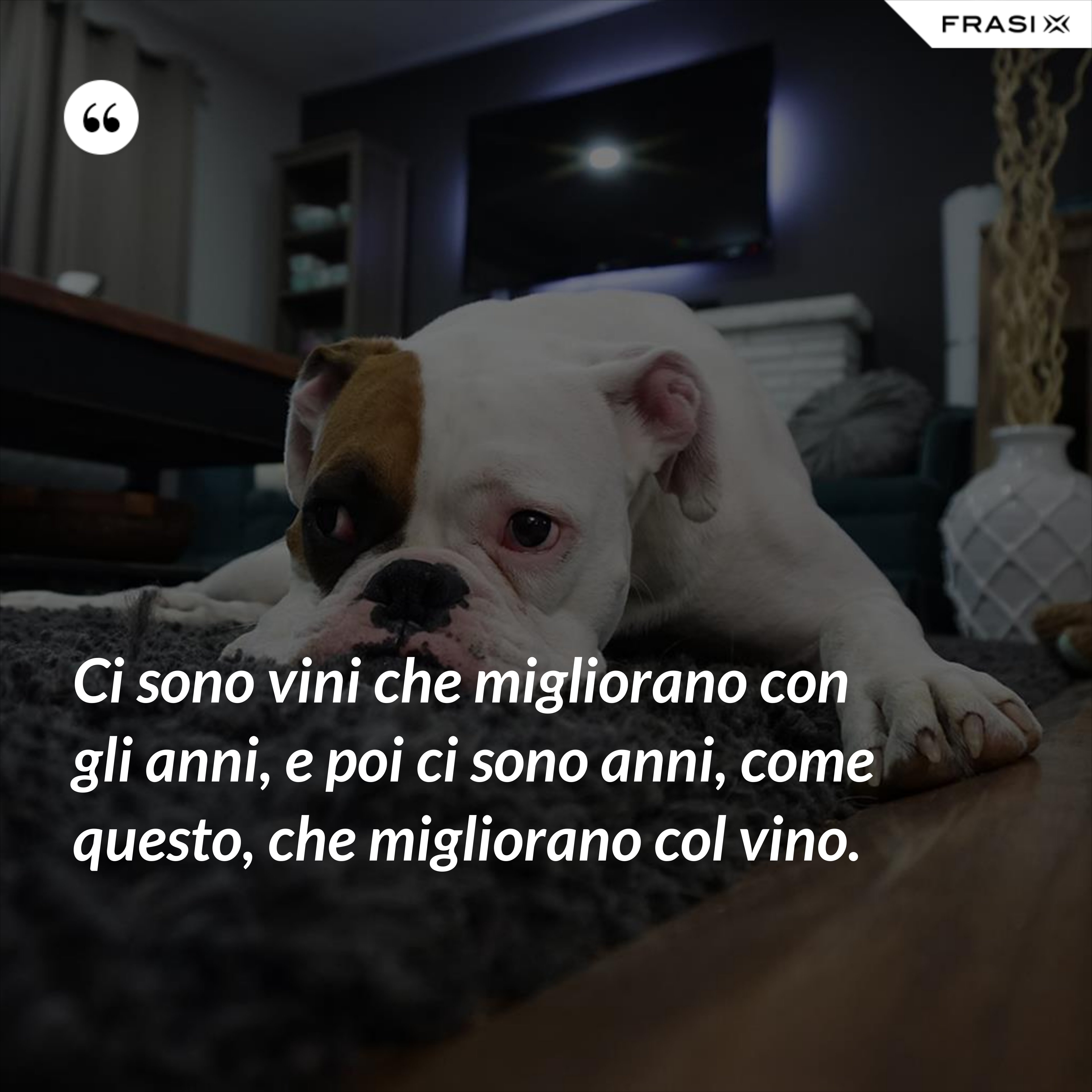 Ci sono vini che migliorano con gli anni, e poi ci sono anni, come questo, che migliorano col vino. - Anonimo
