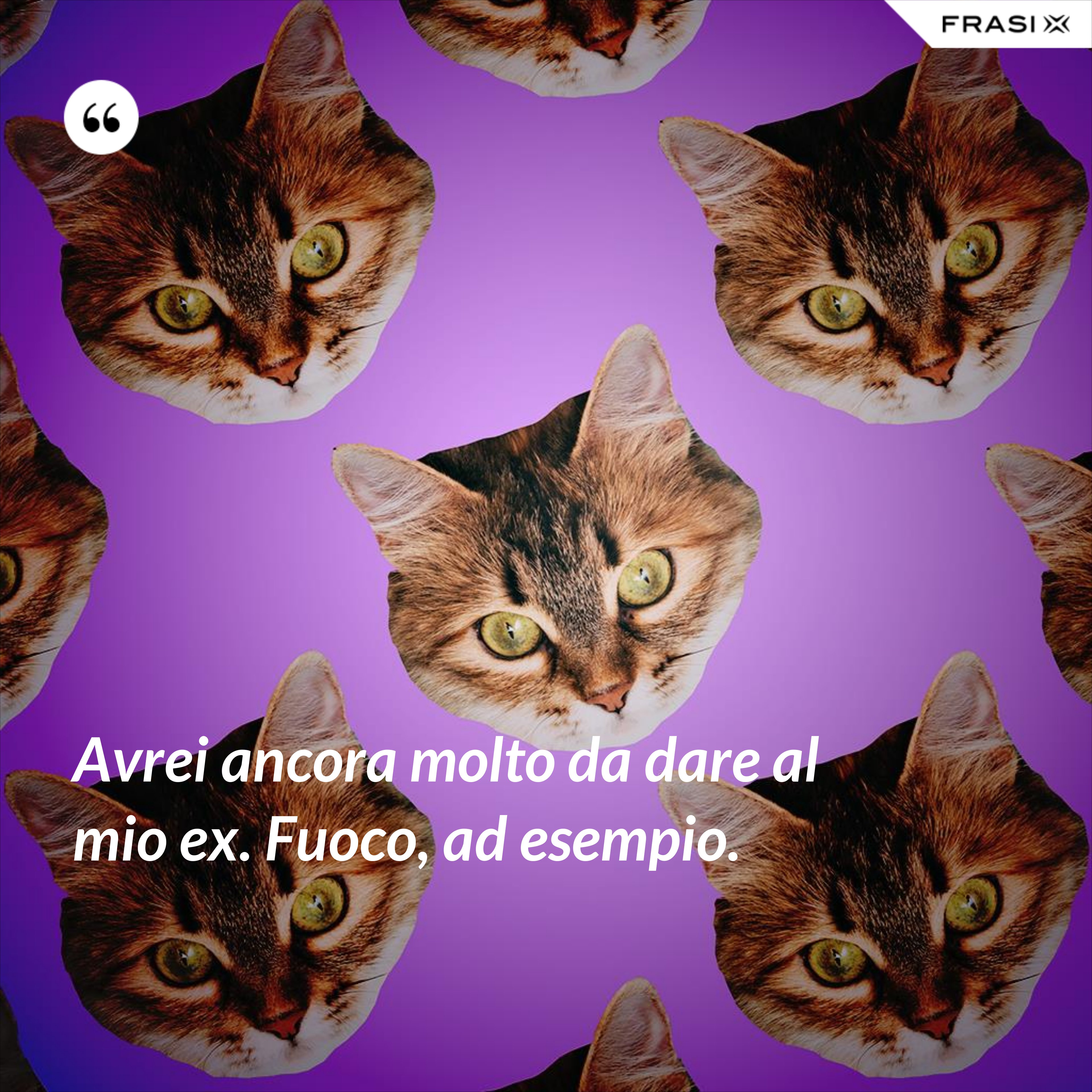 Avrei ancora molto da dare al mio ex. Fuoco, ad esempio. - Anonimo