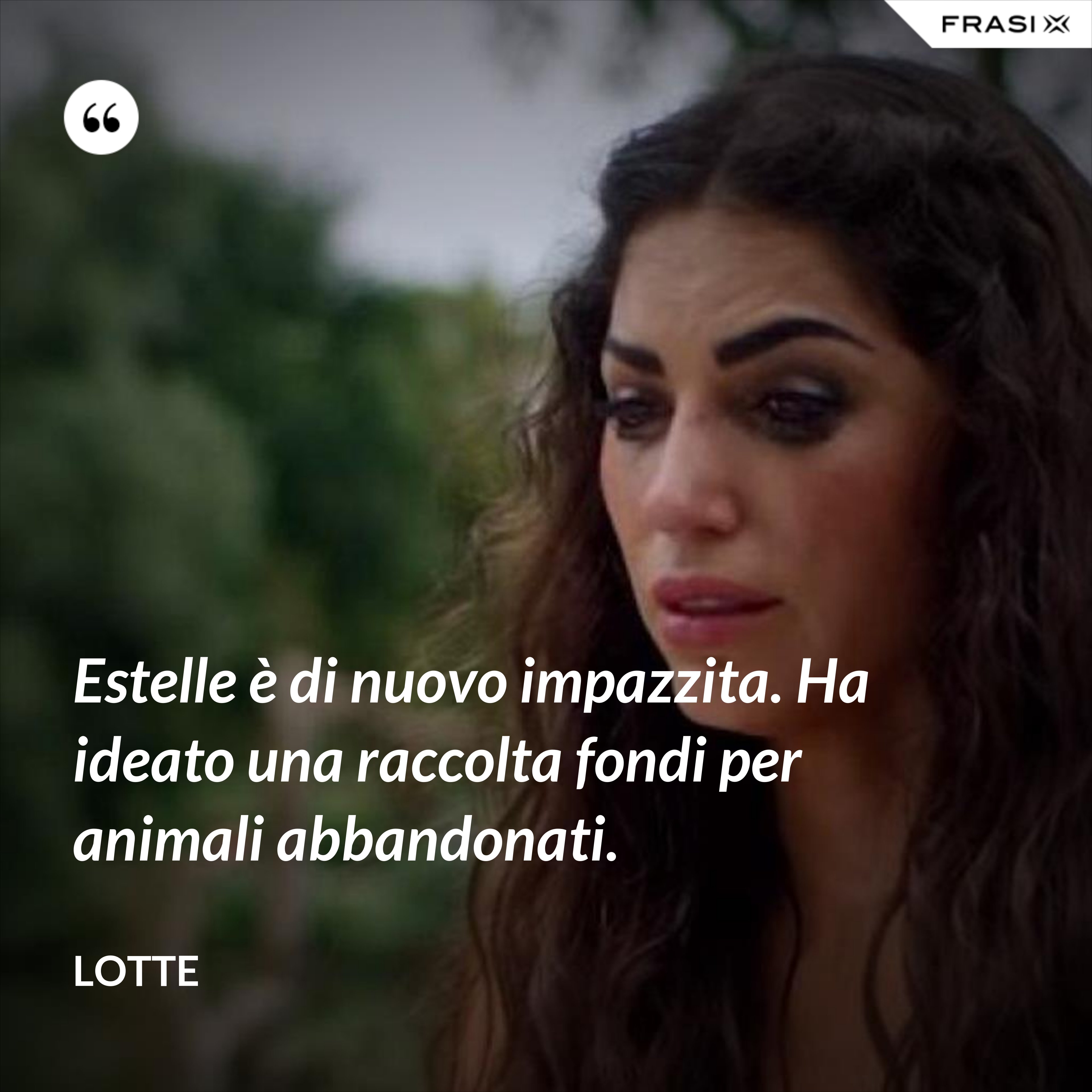 Estelle è di nuovo impazzita. Ha ideato una raccolta fondi per animali abbandonati. - Lotte