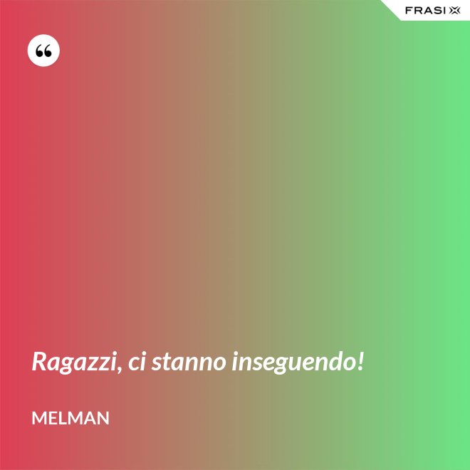 Ragazzi, ci stanno inseguendo! - Melman