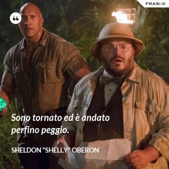 Sono tornato ed è andato perfino peggio. - Sheldon "Shelly" Oberon