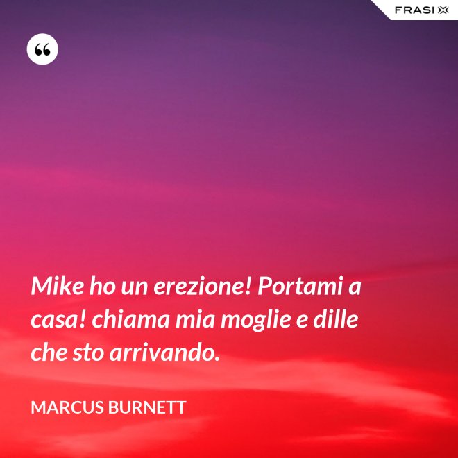 Mike ho un erezione! Portami a casa! chiama mia moglie e dille che sto arrivando. - Marcus Burnett