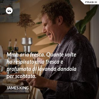 Mmh aria fresca. Quante volte ho respirato aria fresca e profumata di lavanda dandola per scontata. - James King